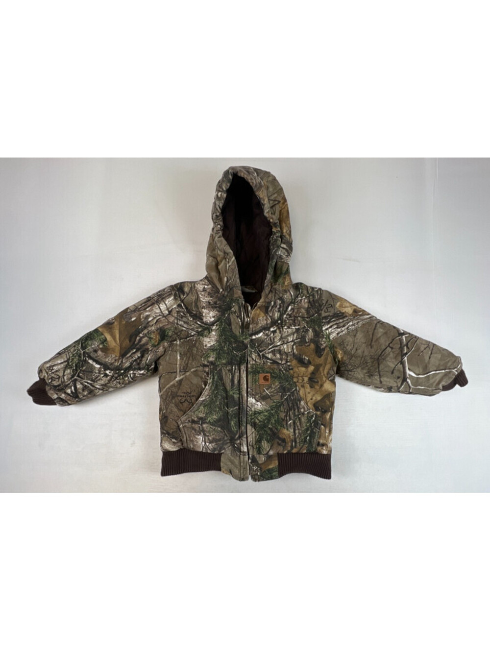 Carhartt Toddler Boys 3T Realtree Camo Active Hooded Jacket Heavyweight Zip